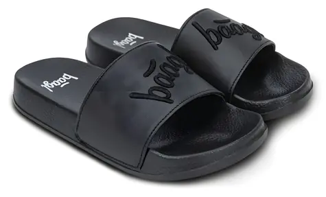 BAAGL Pantofle Logo Black vel. 29 / Protiskluzová EVA podrážka / Lehký materiál