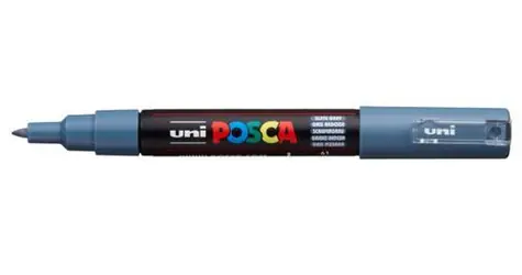 POSCA PC-1MC šedá / Popisovač / extra jemný hrot / 0,7-1 mm / na vodní bázi