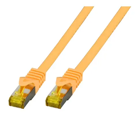 EFB Cat6a žlutá / Patch kabel / S/FTP / Cat7 Rohkabel / 25 m / RJ-45 / LSZH