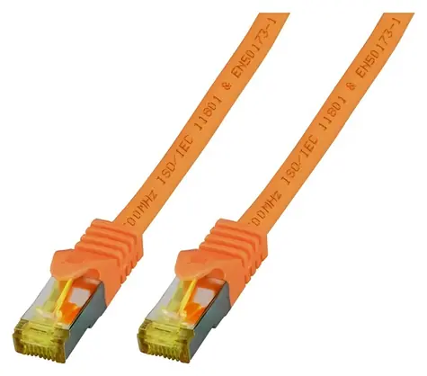 EFB Cat6a oranžová / Patch kabel / S/FTP / Cat7 Rohkabel / 25 m / RJ-45 / LSZH