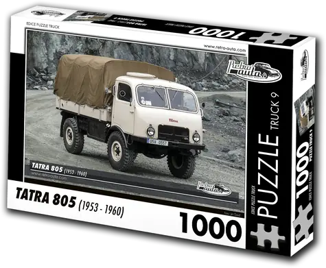 RETRO-AUTA Puzzle TRUCK č.9 Tatra 805 (1953-1960) / 1000 dílků / 66 × 47 cm