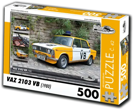 RETRO-AUTA Puzzle Vaz 2103 VB (1980, č. 42) / 500 dílků / 48 × 36 cm
