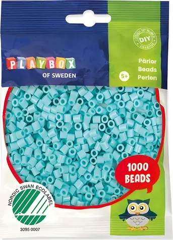 PLAYBOX Zažehlovací korálky tyrkysové / 1000 ks
