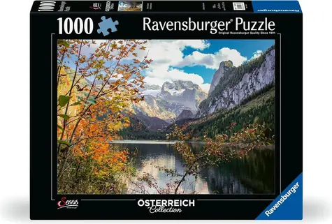 RAVENSBURGER Puzzle Jezero Gosausee, Rakousko / 1000 dílků / 70 x 50 cm