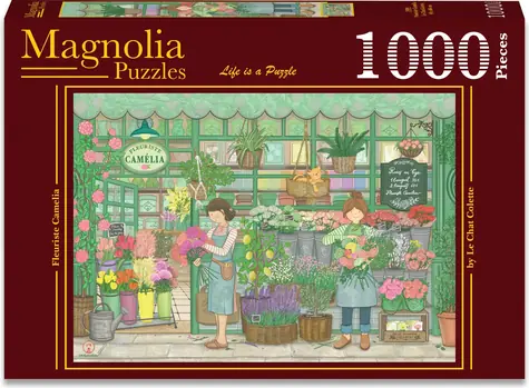 MAGNOLIA Puzzle Květinářství Camelia / 1000 dílků / 68 x 48 cm