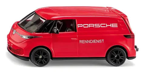 SIKU Blister - VW ID. Buzz Cargo Porsche Renndienst červená / Model auta / Kov a plast / od 3 let