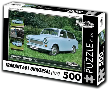 RETRO-AUTA Puzzle Trabant 601 Universal (1975, č. 46) / 500 dílků / 48 × 36 cm