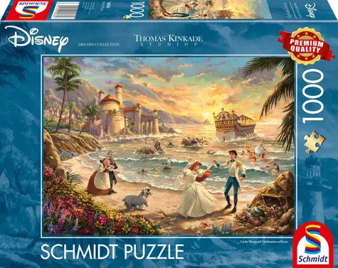 SCHMIDT Puzzle Disney: Malá mořská víla - Oslava lásky / 1000 dílků / od 12 let