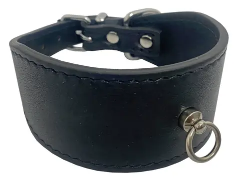 Huhubamboo Exclusive obojek černá S / Obojek pro psy / 40 mm / 25-30 cm / hovězí kůže