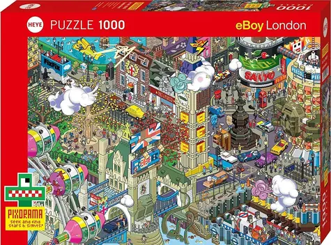 HEYE Puzzle Pixorama: Londýnské pátrání / 1000 dílků / 70 x 50 cm