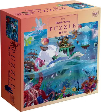 INTERDRUK Puzzle Mettalic Fantasy: Říše divů / 500 dílků / 47 × 33 cm