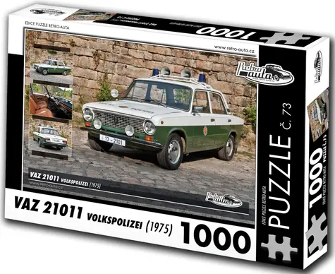 RETRO-AUTA Puzzle č. 73 VAZ 21011 Volkspolizei (1975) / 1000 dílků / 66 × 47 cm