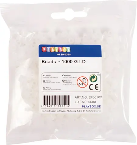 PLAYBOX Zažehlovací korálky svítící 1000 ks / O 5 mm / LDPE
