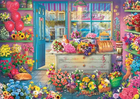 SCHMIDT Puzzle Barevné květinářství / 1000 dílků / od 12 let