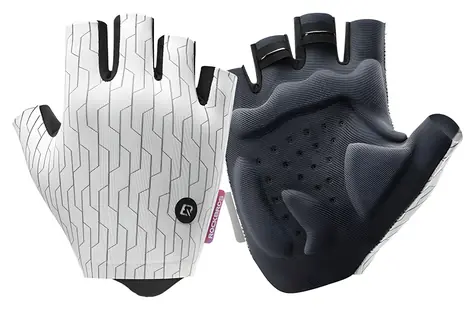 Rockbros MTB cyklistické rukavice bílo-černé / Cyklistické rukavice / Velikost M