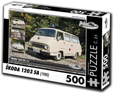 RETRO-AUTA Puzzle č. 25 Škoda 1203 SA (1980) / 500 dílků / 48 × 36 cm