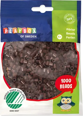 PLAYBOX Zažehlovací korálky hnědé / 1000 ks