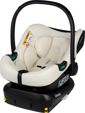LIONELO Astrid Beige Cream / Autosedačka se základnou / i-Size 40-87 cm / 0-13 kg / ISOFIX