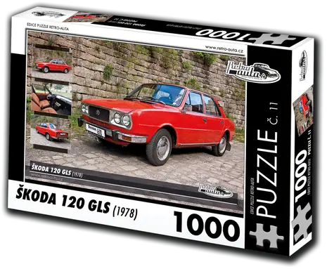 RETRO-AUTA Puzzle č. 11 Škoda 120 GLS (1978) / 1000 dílků