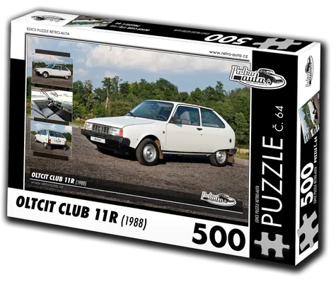 RETRO-AUTA Puzzle č. 64 Oltcit Club 11R (1988) / 500 dílků / 48 × 36 cm