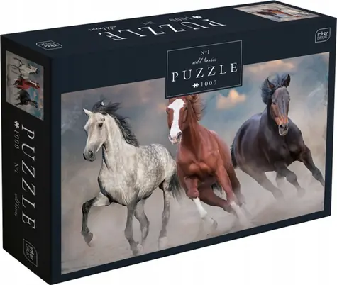 INTERDRUK Puzzle Wild Horses 1: Tři divocí koně / 1000 dílků