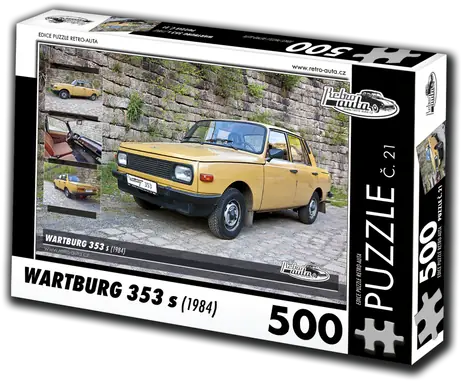 RETRO-AUTA Puzzle č. 21 Wartburg 353 s (1984) / 500 dílků / 48 × 36 cm