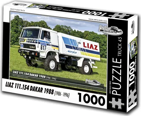 RETRO-AUTA Puzzle Liaz 111.154 Dakar 1988 (č.45) / 1000 dílků / 66 x 47 cm