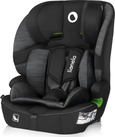 LIONELO Autosedačka Billy i-Size 76-150cm Black Grey / ECE R129 i-Size / ISOFIX / Top Tether / redukční vložka