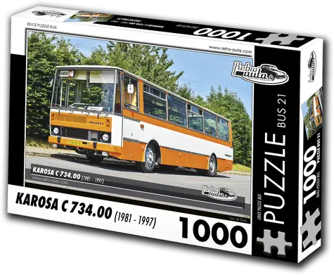 RETRO-AUTA Puzzle BUS č.21 KAROSA C 734.00 (1981 - 1997) / 1000 dílků / 66 × 47 cm