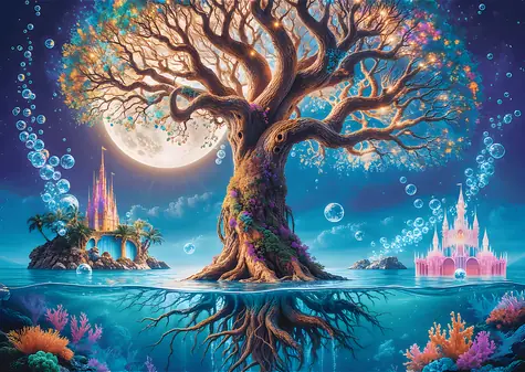 TREFL Puzzle Premium Plus Tea Time: Magický strom / 500 dílků / 48 x 34 cm