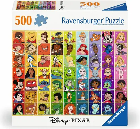 RAVENSBURGER Puzzle Disney: Postavičky / 500 dílků