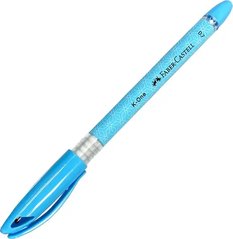 FABER-CASTELL K-One modrá / Kuličkové pero / hrot 0,7 mm / voděodolný inkoust