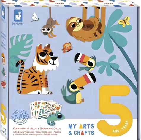 JANOD My Arts & Crafts Nalepování zvířátek / Kreativní sada / samolepky / od 5 let