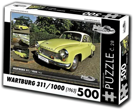 RETRO-AUTA Puzzle č. 28 Wartburg 311,1000 (1963) / 500 dílků