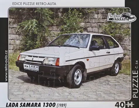 RETRO-AUTA Puzzle Lada Samara 1300 (1989) / 40 dílků / 32 × 24 cm