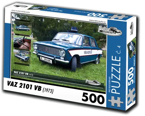 RETRO-AUTA Puzzle č. 4 VAZ 2101 VB (1973) / 500 dílků / 48 x 36 cm
