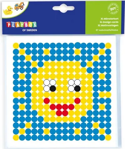 PLAYBOX Předlohy pro zažehlovací korálky XL / 67 motivů / sešit 17x17 cm