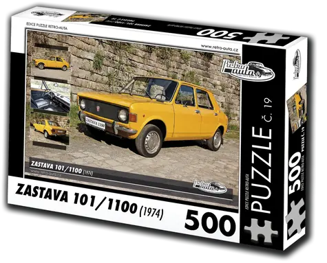 RETRO-AUTA Puzzle č. 19 Zastava 101, 1100 (1974) / 500 dílků / 48 × 36 cm