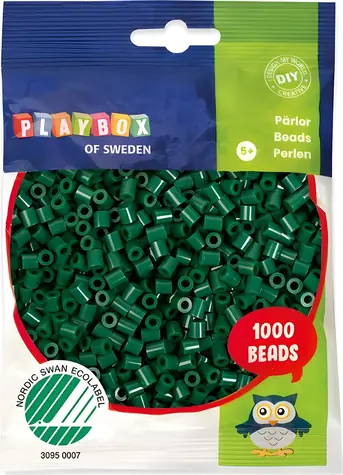 PLAYBOX Zažehlovací korálky tmavě zelené / 1000 ks
