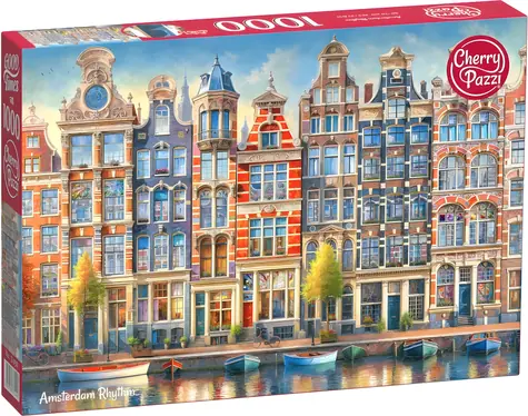 CHERRY PAZZI Puzzle Rytmus Amsterdamu / 1000 dílků / 70 × 50 cm