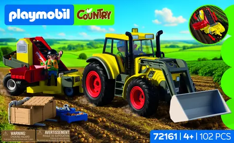 PLAYMOBIL Country 72161 Velký traktor s bramborovým kombajnem / Stavebnice