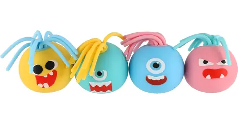 TEDDIES Antistresový míček s obličejem / Antistresová hračka / 6 cm / 1 ks