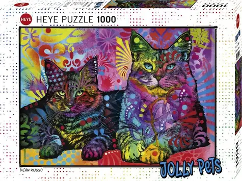 HEYE Puzzle Jolly Pets: Věnováno kočkám / 1000 dílků / 70 x 50 cm