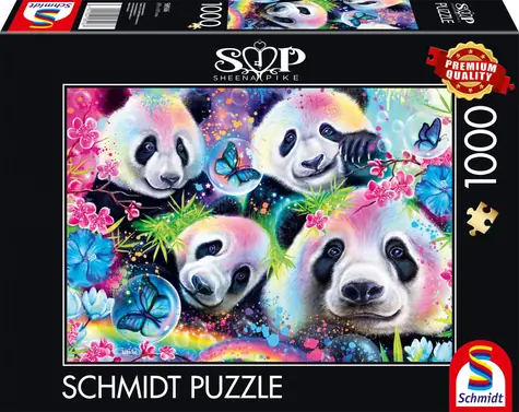 SCHMIDT Puzzle Neon: Pandy / 1000 dílků