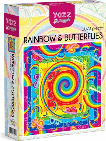 YAZZ Puzzle Duha a motýli / 1023 dílků / 60 x 60 cm