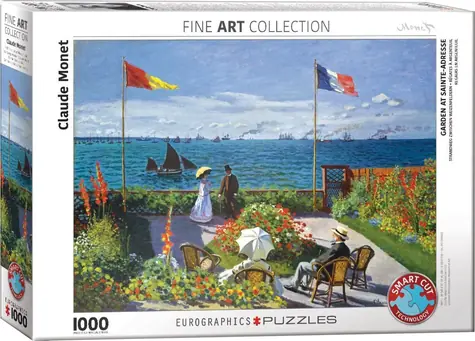 EUROGRAPHICS Puzzle Zahrada v Sainte-Adresse / 1000 dílků / 68 x 48 cm