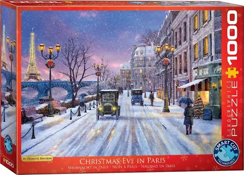 EUROGRAPHICS Puzzle Štědrý večer v Paříži / 1000 dílků / 67,6 x 48,9 cm
