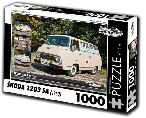 RETRO-AUTA Puzzle č. 25 Škoda 1203 SA (1980) / 1000 dílků / 66 × 47 cm