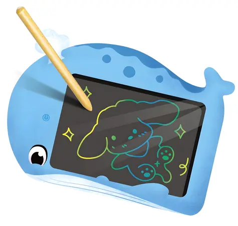 2KIDS TOYS Dětský LCD kreslicí tablet Velryba / od 3 let / modrá, černá / na baterie
