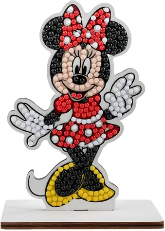 CRYSTAL ART Diamantové malování Disney: Minnie Mouse / Diamantové malování / Dřevěná deska se stojanem
